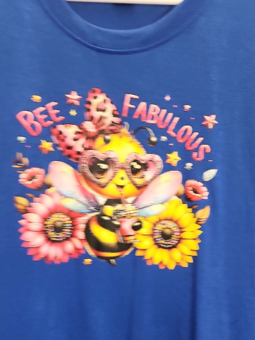 Bee Fabulous Graphic Tee - Royal Blue